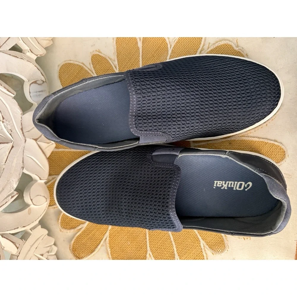 OLUKAI MEN'S LAE'AHI SLIP-ON CASUAL SHOES - SIZE  US 10.5  / EU 43.5 Blue